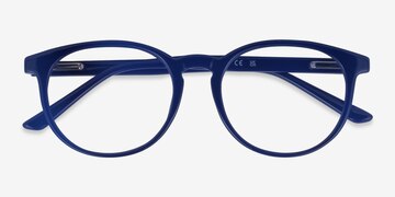 Navy Bubbles -  Plastic Eyeglasses