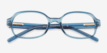 Clear Blue Cary -  Plastic Eyeglasses