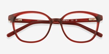 Burgundy Domino -  Plastic Eyeglasses