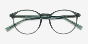 Clear Green Halo -  Plastic Eyeglasses