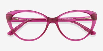 Clear Purple Ida -  Plastic Eyeglasses
