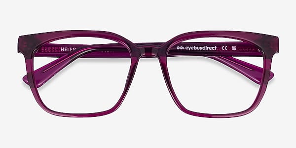 Purple Red Helena - Plastic Eyeglasses Purple Red Helena - Plastic Eyeglasses