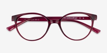 Clear Red Hilda -  Plastic Eyeglasses