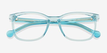 Clear Blue Hopper -  Plastic Eyeglasses