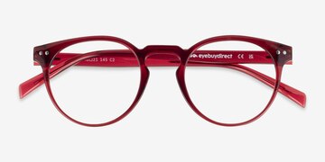 Clear Red Jack -  Plastic Eyeglasses