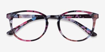 Pink Floral Muse -  Lightweight Metal Eyeglasses