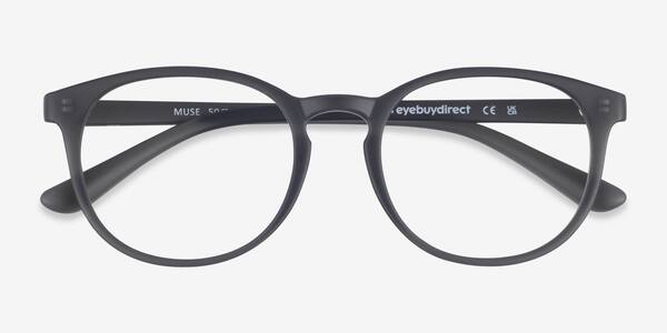 Matte Gray Muse -  Plastic Eyeglasses