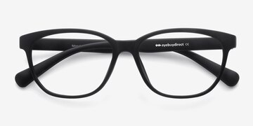 Matte Black Moody -  Lightweight Plastic Eyeglasses