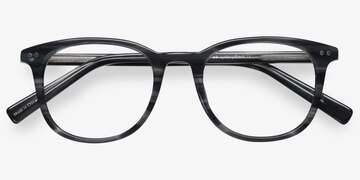  Gray Striped  Demain -  Acetate Eyeglasses