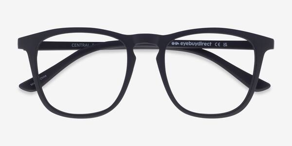 Matte Black Central -  Plastique Lunettes de vue