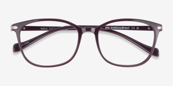 Dark Red Nola -  Plastic Eyeglasses