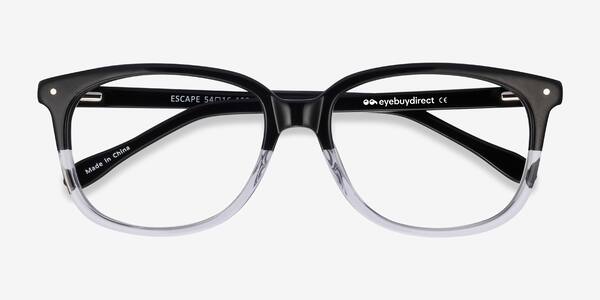 Clear Black Escape -  Acetate Eyeglasses