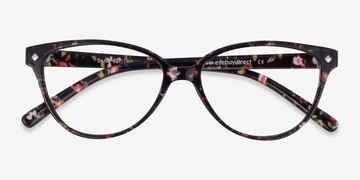 Fleuries Dame -  Vintage Plastique Lunettes de vue