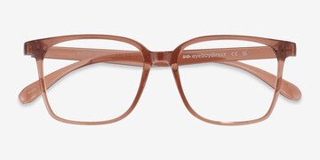 Clear Brown Blocks -  Légèreté Plastique Lunettes de vue