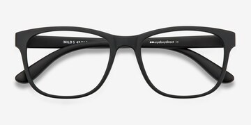 Matte Black Milo -  Légèreté Plastique Lunettes de vue