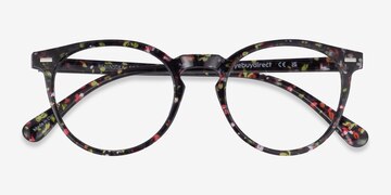 Red Floral Peninsula -  Lightweight Plastic Eyeglasses