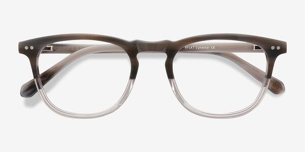 Striped Clear Illusion -  Acetate Eyeglasses