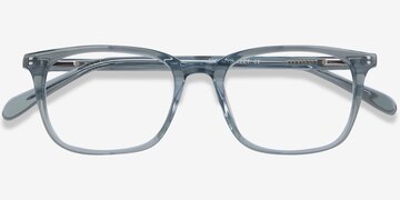 Clear Blue Etched -  Acetate Eyeglasses