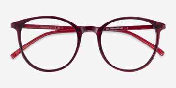Burgundy Macaron -  Lightweight Plastic Eyeglasses