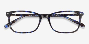 Blue Floral Alette -  Légèreté Acétate Lunettes de vue