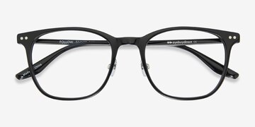 Black Silver Follow -  Légèreté Acétate Lunettes de vue