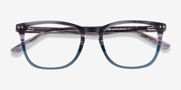 Gray Striped Gato -  Acétate Lunettes de vue