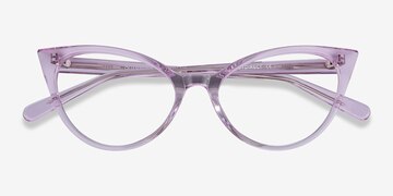 Clear Purple Quartet -  Colorful Acetate Eyeglasses