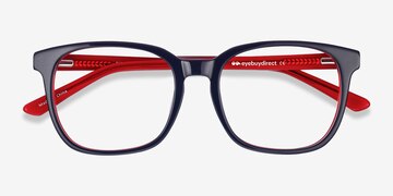Navy & Red Firework -  Colorful Acetate Eyeglasses