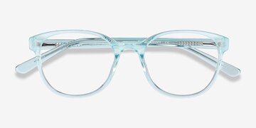 Clear Blue Gable -  Colorful Acetate Eyeglasses