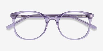 Clear Purple Greta -  Colorful Acetate Eyeglasses