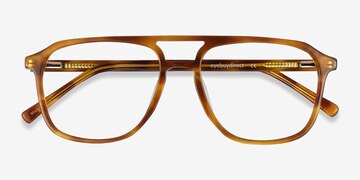 Light Tortoise Effect -  Vintage Acetate Eyeglasses