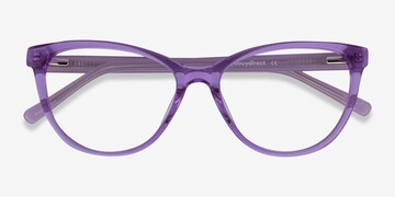 Clear Purple Sing -  Colorful Acetate Eyeglasses