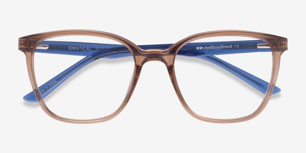 Clear Brown & Blue Identical -  Plastic Eyeglasses