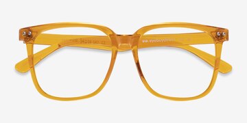 Clear Orange Freedom -  Colorful Plastic Eyeglasses