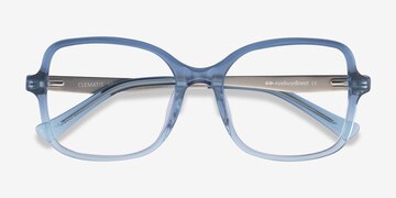 Clear Blue Clematis -  Acetate Eyeglasses