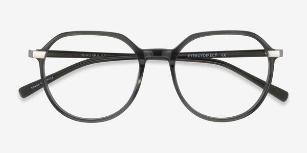 Clear Khaki Green Niagara -  Acetate Eyeglasses