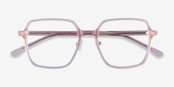 Clear Pink Modern -  Acetate Eyeglasses