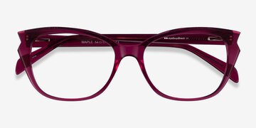 Clear Burgundy Maple -  Acetate Eyeglasses