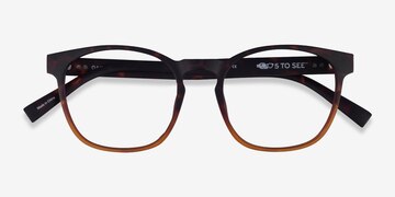 Matte Tortoise Brown Oakwood -  Plastic Eyeglasses