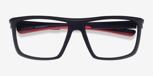 Black Red Cast -  Plastic Eyeglasses