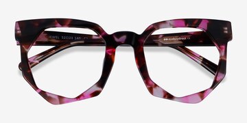 Pink Tortoise Jewel -  Acetate Eyeglasses