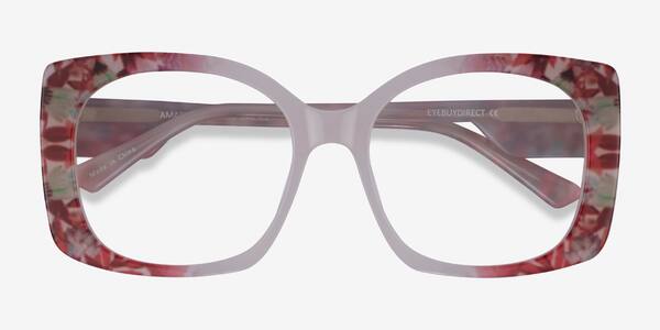 Red Floral Nude Amaryllis -  Acétate Lunettes de vue
