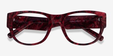 Red Floral Aine -  Acetate Eyeglasses