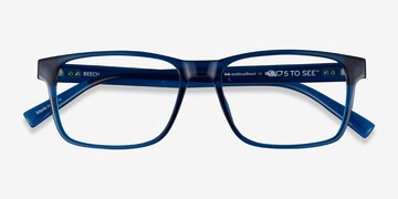 Crystal Dark Blue Beech -  Plastic Eyeglasses