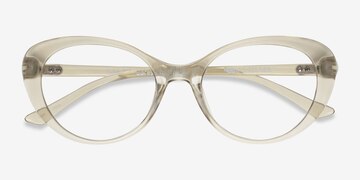 Clear Yellow Sunburst -  Plastic Eyeglasses