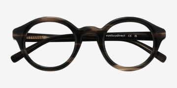 Striped Brown Miles -  Acetate Eyeglasses