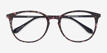 Pink Floral Gracious -  Lightweight Plastic, Metal Eyeglasses