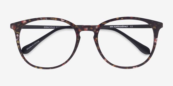 Pink Floral Gracious -  Plastic-metal Eyeglasses