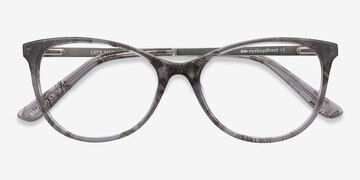 Gray Floral Cat's Meow -  Acetate, Metal Lunettes de vue