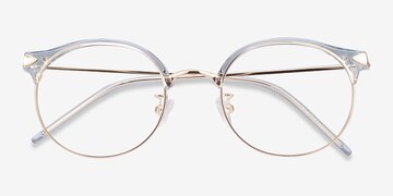 Clear Blue Moon River -  Lightweight Plastic Eyeglasses
